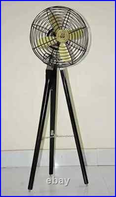 Antique Electric Tripod Fan With Black Stand Nautical Floor Fan Vintage Style
