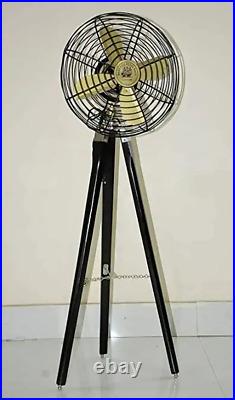 Antique Electric Tripod Fan With Black Stand Nautical Floor Fan Vintage Style