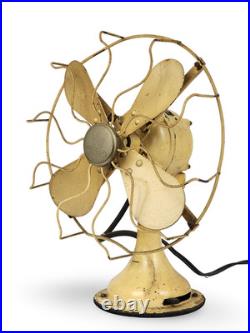 Antique Electric Westinghouse 10 Ivory Oscillating Desk Fan