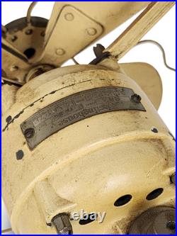 Antique Electric Westinghouse 10 Ivory Oscillating Desk Fan