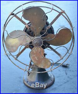 Antique Emerson 24646 4 Blade Electric Cage Fan 60 Cycle 110 Volts Vintage RARE
