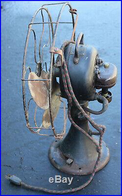 Antique Emerson 24646 4 Blade Electric Cage Fan 60 Cycle 110 Volts Vintage RARE