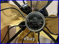 Antique Emerson 29646 brass blade fan
