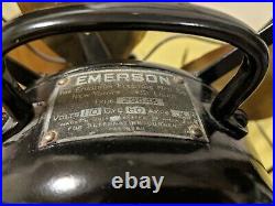 Antique Emerson 29646 brass blade fan