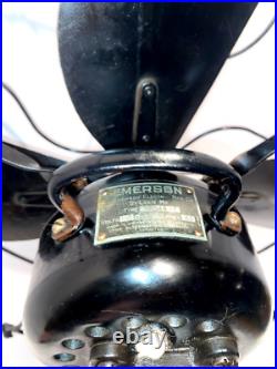 Antique Emerson 73648-AK 16 Table Fan1936Glossy and Working