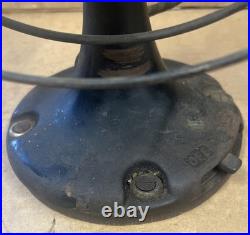 Antique Emerson 9 Oscillating Desk Fan 4 Blades With Cast Iron Base Works