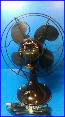 Antique Emerson B-JR 1931 Electric 10 Oscillating One Speed Fan (Working)