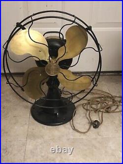 Antique Emerson Brass Blade Electric Table Fan 28646