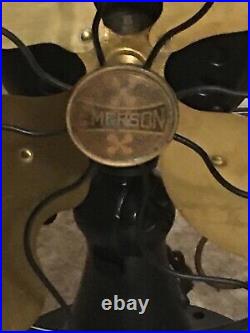 Antique Emerson Brass Blade Electric Table Fan 28646