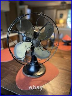 Antique Emerson Electric 12 Brass Blade Table Fan Model 26646 Vintage