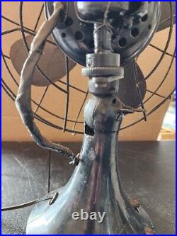 Antique Emerson Electric 12 Inch Fan With 4 Oscillating Blades #79646 Working