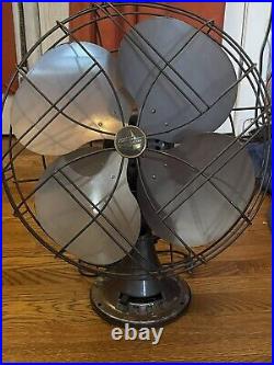 Antique Emerson Electric 4 Blade 3 Speed 16 Oscillating Fan 77648-SG NICE