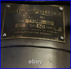 Antique Emerson Electric 4 Blade 3 Speed 16 Oscillating Fan 77648-SG NICE