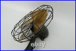 Antique Emerson Electric 6250-K Brass Blade Oscillating Desk Fan Broken Parts