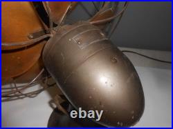 Antique Emerson Electric 6250-K Brass Blade Oscillating Fan Works