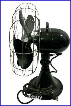 Antique Emerson Electric 77646-AL 12 4 Blade 3 Speed Oscillating Desk Table Fan