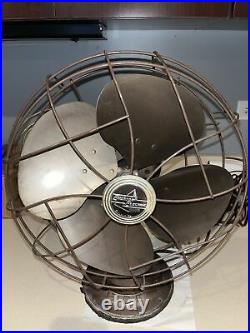 Antique Emerson Electric 77646-SL 12 4 Blade 3 Speed Oscillating Desk Table Fan