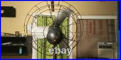 Antique Emerson Electric Art Deco Standing Fan, Industrial, Running 2 Spd HUGE