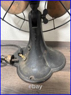 Antique Emerson Electric Brass Blade 12 Metal Fan Made In USA NEEDS Rewired