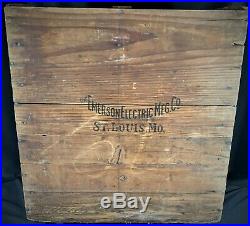 Antique Emerson Electric Co. WOOD SHIPPING CRATE for 16 FAN FREE SHIPPING