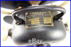 Antique Emerson Electric Metal Blade Fan Pancake Motor Type 19646