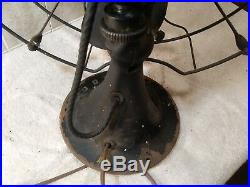 Antique Emerson Electric Table Fan type 73648 Vintage 3 Speed Metal