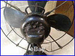 Antique Emerson Electric Table Fan type 73648 Vintage 3 Speed Metal