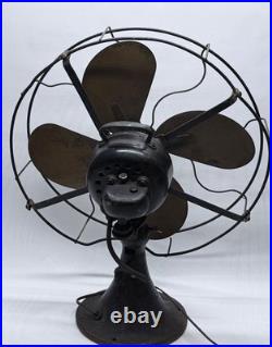 Antique Emerson Fan 4 Blade Brass Blade 16 Inch 73648 3-speed Oscillating WORKS