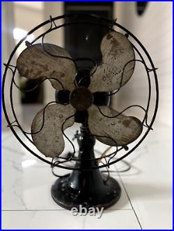 Antique Emerson Fan Works But Does NOT Oscillate 12 Blades 27646