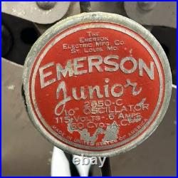 Antique Emerson Junior Desk Fan Runs Great Tilt Adjustment Issue