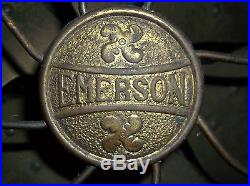 Antique Emerson Model 458781 Electric Fan six Brass Blades