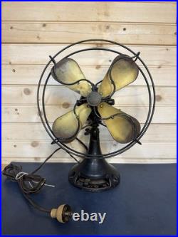 Antique Emerson Northwind 10 Brass Blade 450 3 SpeedOscillating Electric Fan