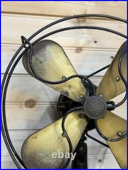 Antique Emerson Northwind 10 Brass Blade 450 3 SpeedOscillating Electric Fan