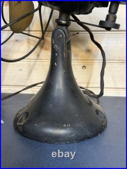 Antique Emerson Northwind 10 Brass Blade 450 3 SpeedOscillating Electric Fan