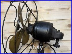Antique Emerson Northwind 10 Brass Blade 450 3 SpeedOscillating Electric Fan