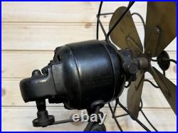 Antique Emerson Northwind 10 Brass Blade 450 3 SpeedOscillating Electric Fan