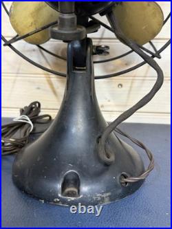 Antique Emerson Northwind 10 Brass Blade 450 3 SpeedOscillating Electric Fan