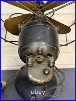Antique Emerson Northwind 10 Brass Blade 450 3 SpeedOscillating Electric Fan