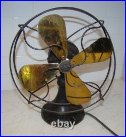 Antique Emerson Northwind 10 Brass Blade 450 Oscillating Electric Fan