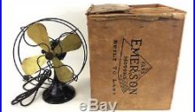 Antique Emerson Northwind 10 Electric Oscillating Fan 3 Speed with ORIGINAL BOX