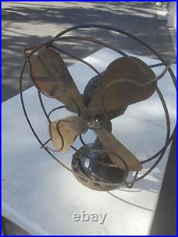 Antique Emerson Northwind Type 450 Oscillating Desk Fan 1930 Tested Works