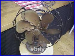 Antique Emerson Oscillating Fan With Six Brass Blades. All Oriiginal