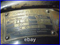 Antique Emerson Oscillating Fan With Six Brass Blades. All Oriiginal