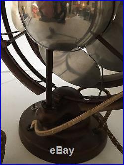 Antique Emerson Silver Swan Art Deco Electric Oscillating Fan