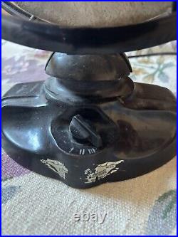 Antique Emerson Silver Swan Oscillating 12 Fan Art Deco Working