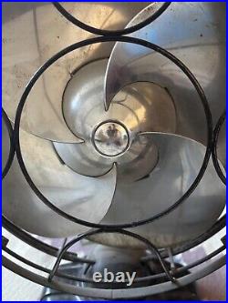 Antique Emerson Silver Swan Oscillating 12 Fan Art Deco Working