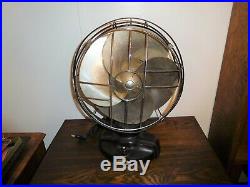 Antique Emerson Silver Swan Vintage Oscillating Art Deco Electric Fan