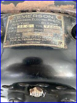 Antique Emerson Six Brass Blades Fan Oscillator 71666 AS-IS Parts/Repair