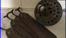Antique Emerson Trojan Electric Ceiling Fan Type 8014 with Original Blades WORKS