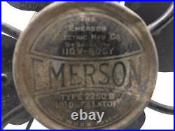 Antique Emerson Type 2250 B 10 Oscillator OSCILLATING FAN Works